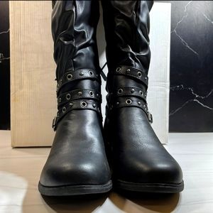 XOXO Minka Slouchy Wide Calf Women’s Tall Boot Black sz 9.5